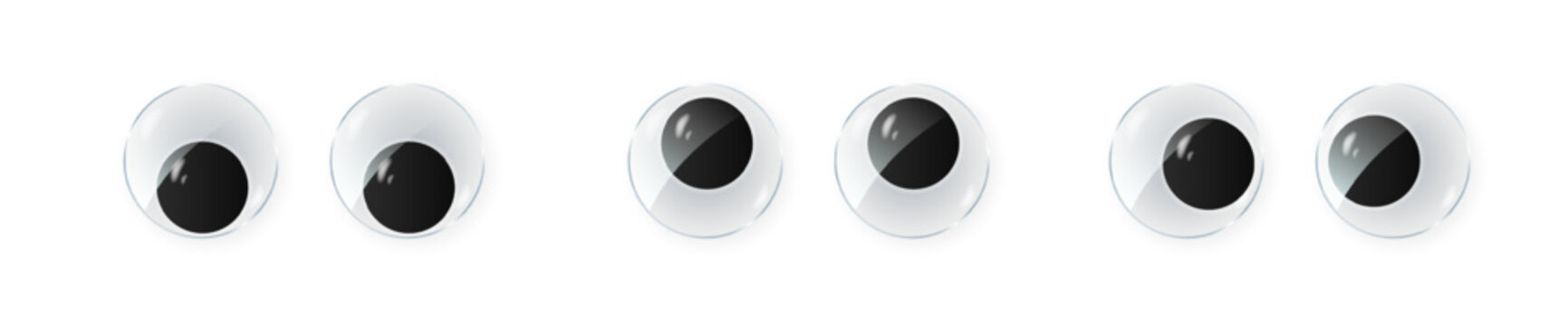 toy eyes cartoon safety wobbly flat style design vector
