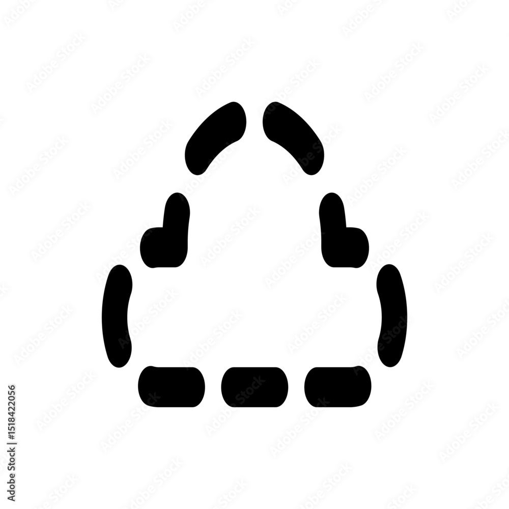 Poster stylized cloud shape formed by black rounded rectangles on a white background creating a simple icon