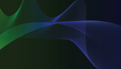 abstract gradient flowing line wave pattern on vector illustration design.