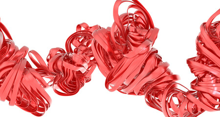 Abstract Red Twisted Metal Background