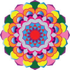abstract colorful mandala round ornament background