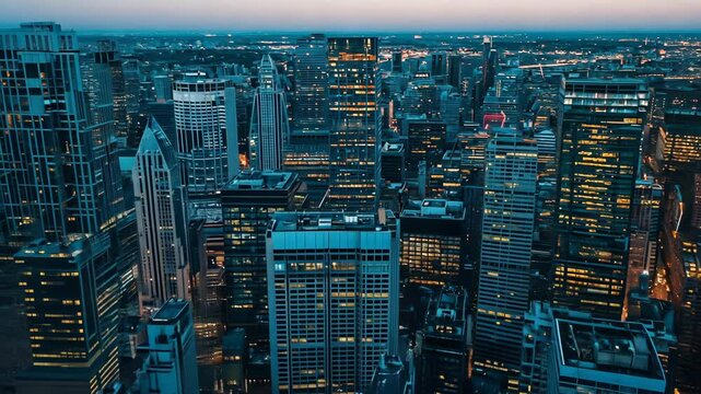 Stock market in the city. motion video. - Powered by Adobe