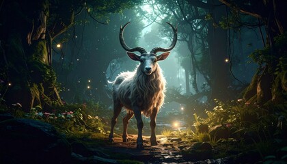 fantasy animated goat
