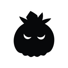 vector illustration of a black dragon