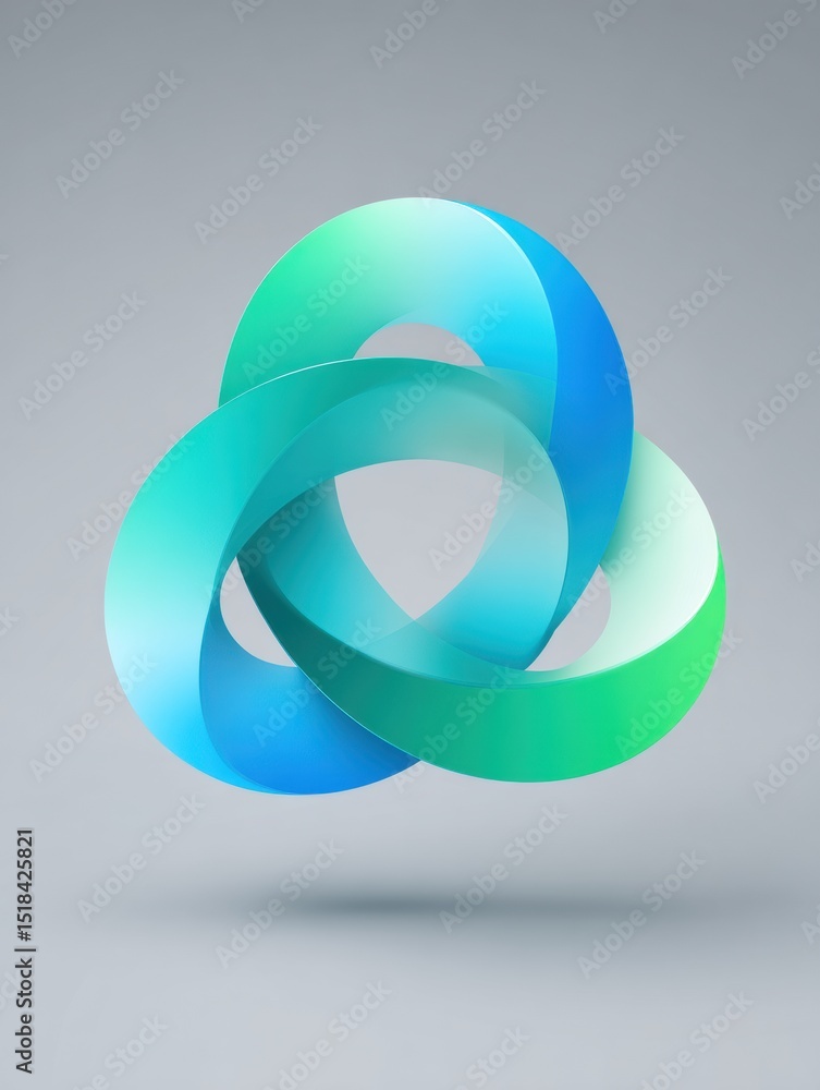 Fototapete looped refresh icon in soft colors spins endlessly in a calm digital design highlighting modern aest