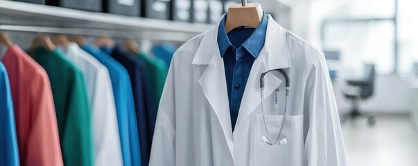 Laboratory Coats in Minimalist Display