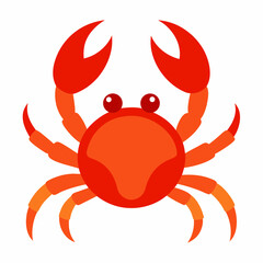 red crab isolated on white