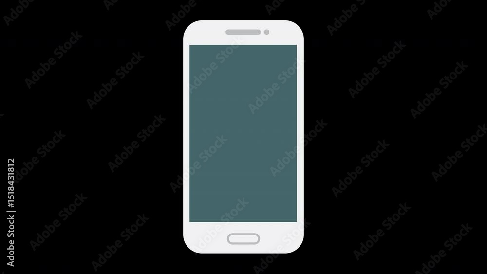 Poster isolated smartphone vector animation for mobile application development on a transparent background