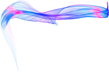 Electric Blue Light Waves Overlay (Transparent PNG)