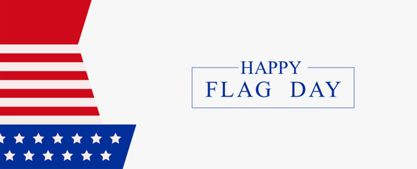Fototapeta premium American Flag Day vector banner, patriotic elegant red blue design