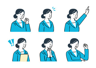 Gesture pose set for men's and women in plain clothes.  Different People Poses Set Vector Illustration. 