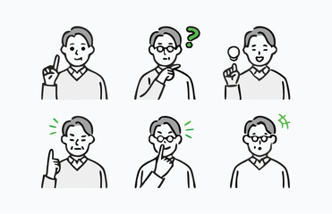 Gesture pose set for men's and women in plain clothes.  Different People Poses Set Vector Illustration. 