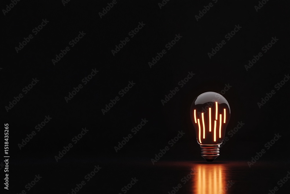 Aufkleber creative block visualized a cracked lightbulb dripping static pixels