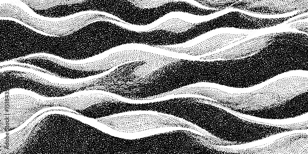 Poster engraved wavy geometric pattern design for background or print