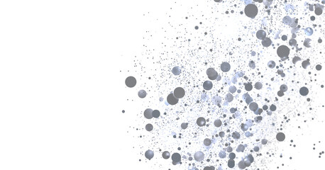 Abstract silver glitter burst on white. Perfect for festive designs.