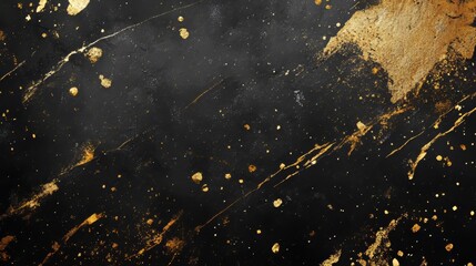 Elegant black and gold abstract background with shimmering metallic textures