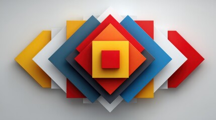 Geometric mandala with vibrant colors showcasing modern design elements