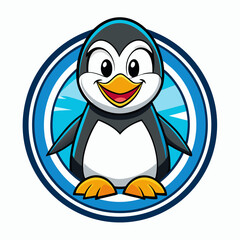 Obraz premium Fun playful penguin vector illustration