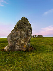 Stonehenge, Salisbury, England, with the Heel Stone in foreground.