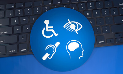 Disabled, Disability Signs, Icons are Visual Presentation. 