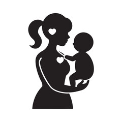 Mother Holding Baby With Loving Arms