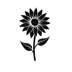 black and white flower