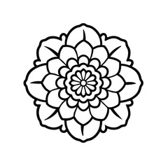 vector illustration of dahlia flower
