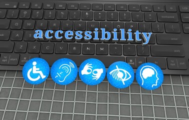 Disabled, Disability Signs, Icons are Visual Presentation. 