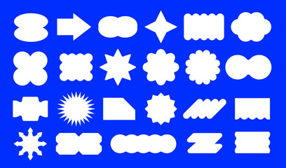 Geometric Abstract Label and Badge Shape Collection – Vector Design Elements