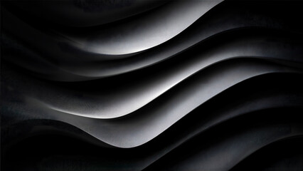 Fototapeta premium Monochrome waves: Light and shadow dance across a textured, undulating surface.