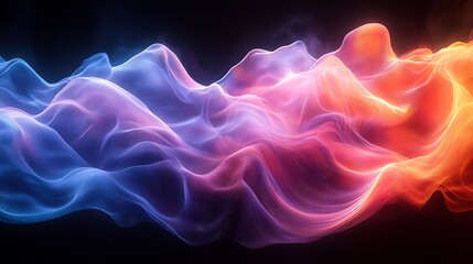 Abstract flowing lines of vibrant color gradients create a visually stunning high resolution image