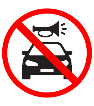 Don't honk icon no beep Vector illustration