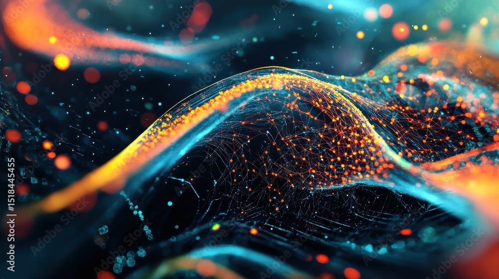 Poster abstract global technology background. futuristic data network elements. digital innovation concept 
