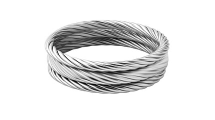 Elegant Twisted Metal Ring Design Abstract Jewelry on white and transparent Background