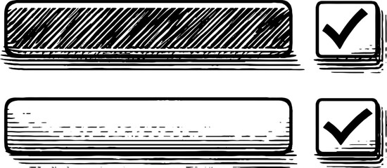 Vintage engraved checkboxes and labels design for print and cards