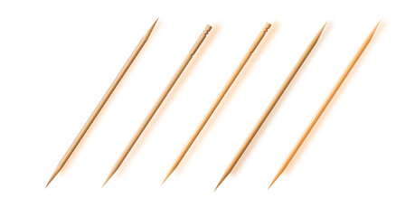 Toothpicks. hygiene and health on toothpicks white background. Vector.