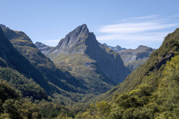 breathtaking view of mount reineke under clear blue sky