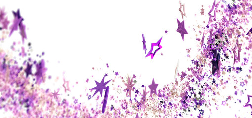 Festive background with purple and pink glitter stars. Perfect for celebrations!