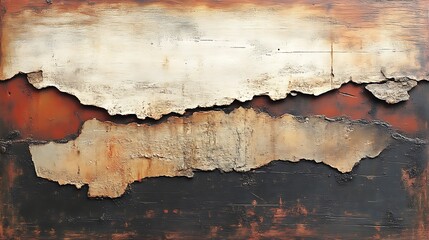 Textured layers of earth tones create a captivating abstract art piece.