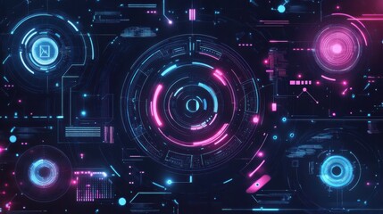 Artificial intelligence for business abstract concept vector illustration set. AI-powered marketing tool, AI in social media, dashboard service, machine learning, target advertising abstract metaphor