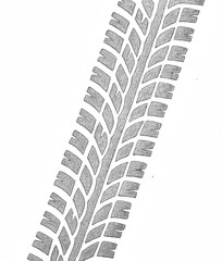 Fototapeta premium A detailed, monochrome close-up of a tire tread pattern transparent
