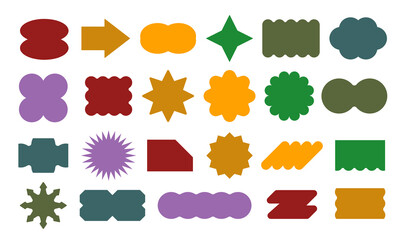 Colorful Abstract Geometric Shape Set – Transparent PNG Design Elements

