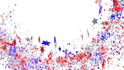 Red, white, and blue stars burst background perfect for Independence Day celebrations.