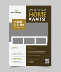 Real Estate Business Flyer Template, Property Sale Flyer Design