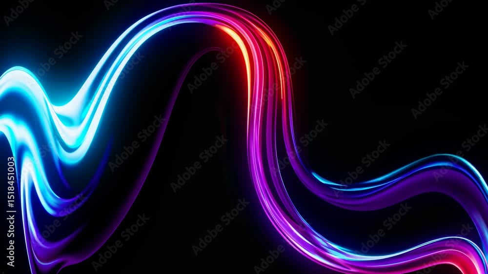 Poster colorful light trails swirling and flowing dynamically, creating mesmerizing waves of vibrant energy