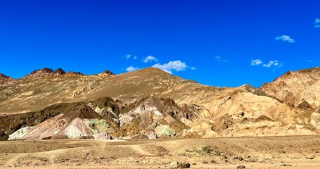 mountain landscape with blue sky in Death Valley