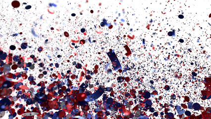 Red Blue Confetti Explosion Background