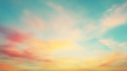 Obraz premium Pastel painted sky at sunrise hour