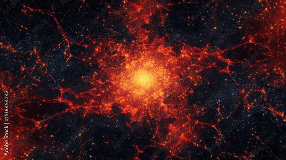 Poster abstract polygonal space. background with connecting dots and lines. the concept illustration illust