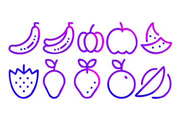 vector illustration of a set of vegetables